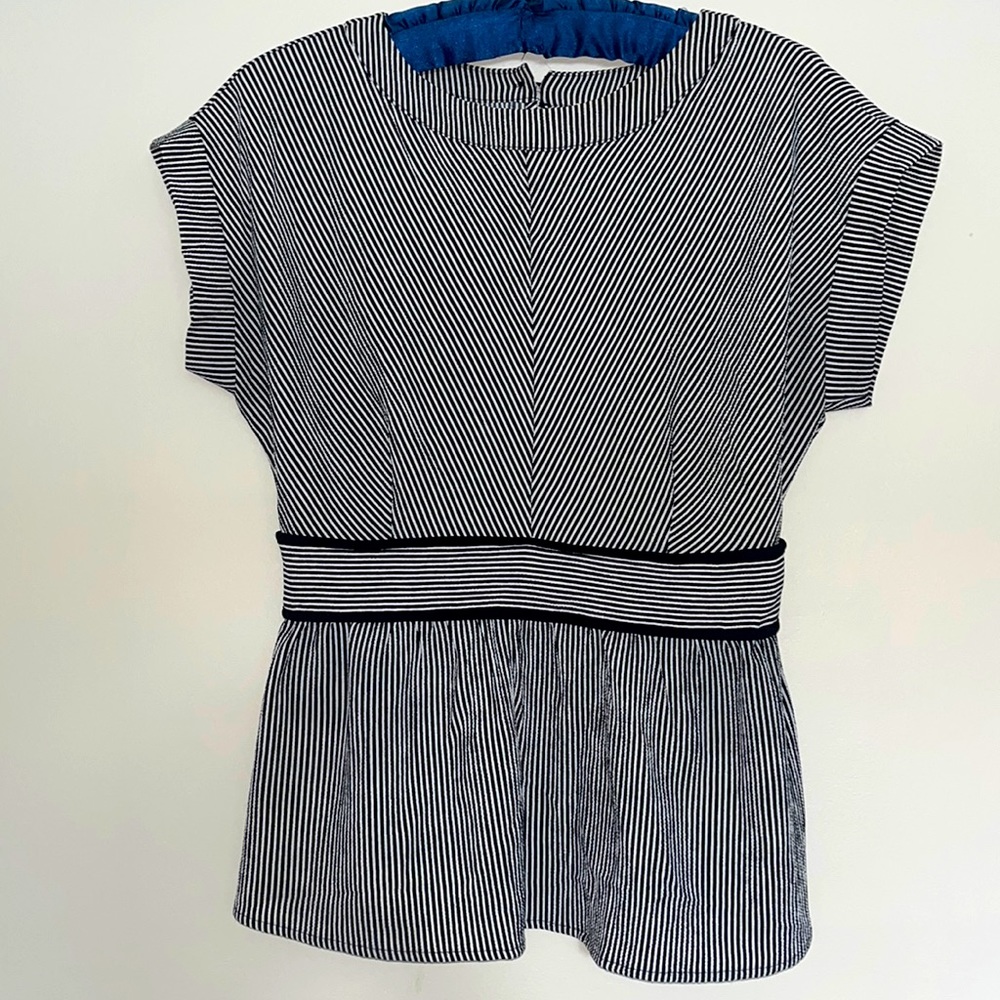 Peplum Pin Striped top